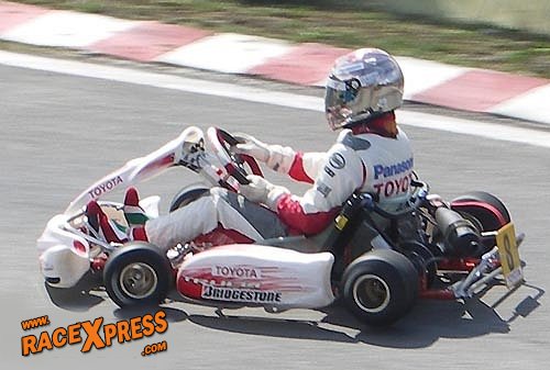 Indy Dontje op kartmerk van F1 coureur Jarno Trulli